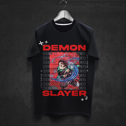 Demon Slayer Tanjiro Graphic T-Shirt – Oversized Anime Streetwear