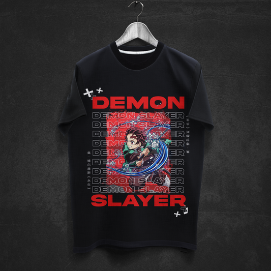 Demon Slayer Tanjiro Graphic T-Shirt – Oversized Anime Streetwear